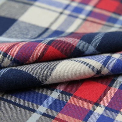 Cheap price Yarn dyed 100% Cotton flannel fabric for casual Shirt