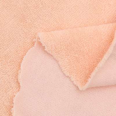 Custom knitted cotton polyester plain dyed terry fabric cloth